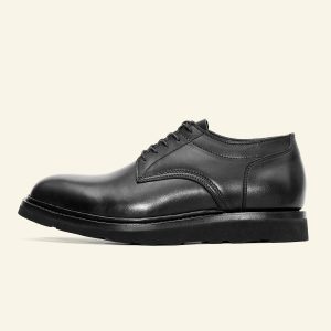 Black Pull-Up Derby Shoes