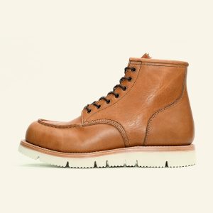 Light Brown Oil Vachetta Moc Toe Boots