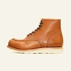 Light Brown Oil Vachetta Moc Toe Boots